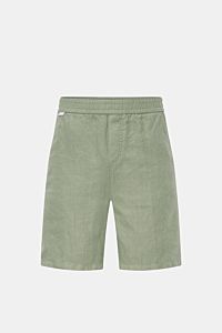 04651/ A trip in a bag Linen shorts sage
