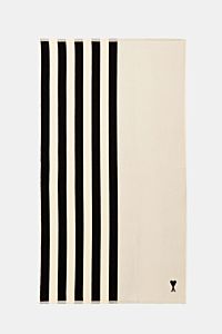 Ami Paris Strandtuch schwarz/weiß gestreift