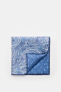 Rosi Collection Pocket square 'Joy' dark blue/white/light blue patterned