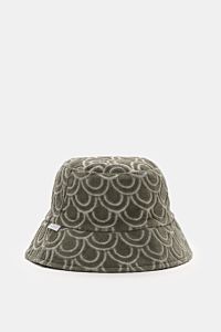 04651/ A trip in a bag Wende-Frottee Bucket Hat graugrün