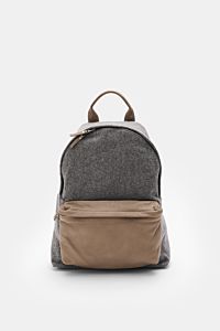 04651/ A trip in a bag Rucksack 'Herringbone' grau meliert/taupe