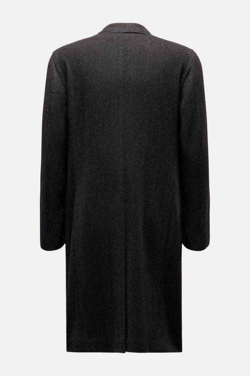 Stile Latino Cashmere coat 'Cuenea' dark grey/black striped