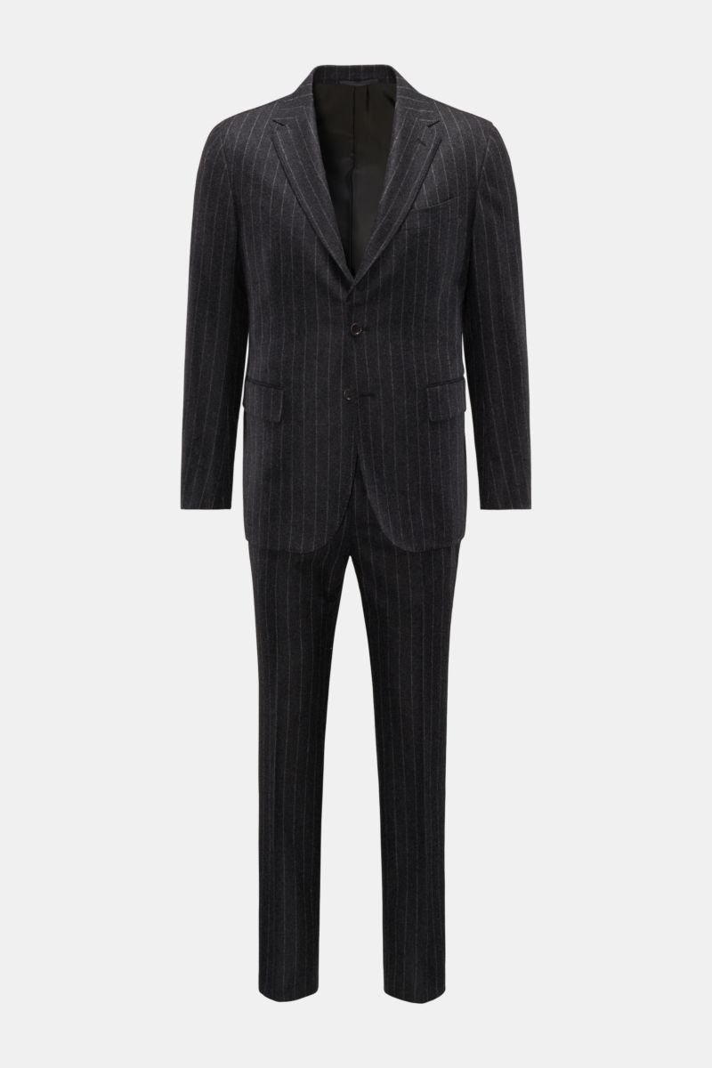 Suit 'Vincenzo' dark grey striped