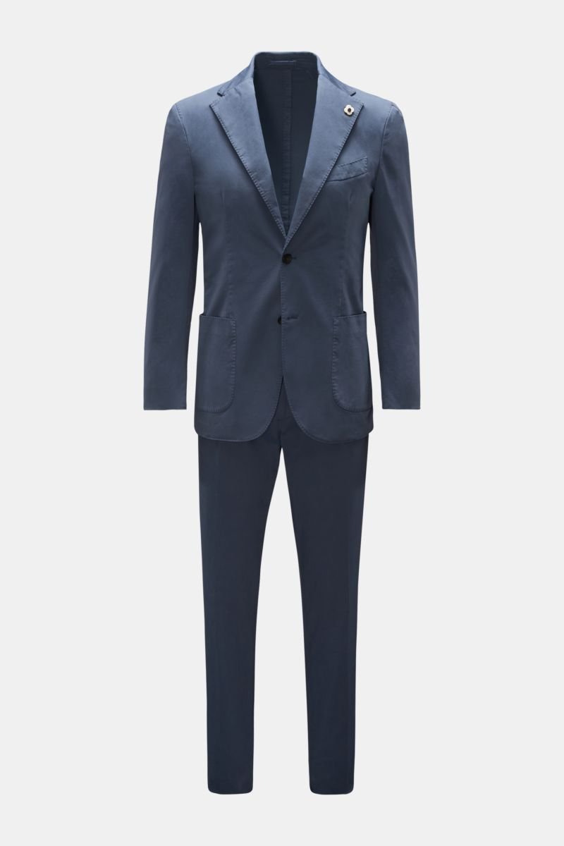 Cotton suit grey-blue