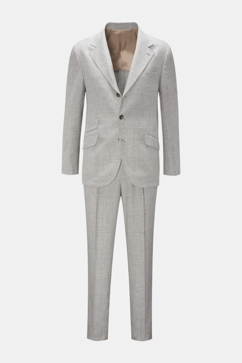 Anzug grau/weiß kariert