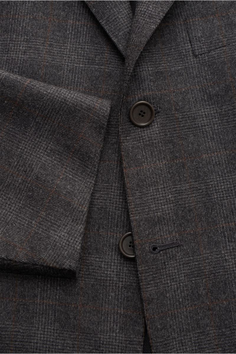 Cesare Attolini Suit 'Drop 7' anthracite/grey/brown checked