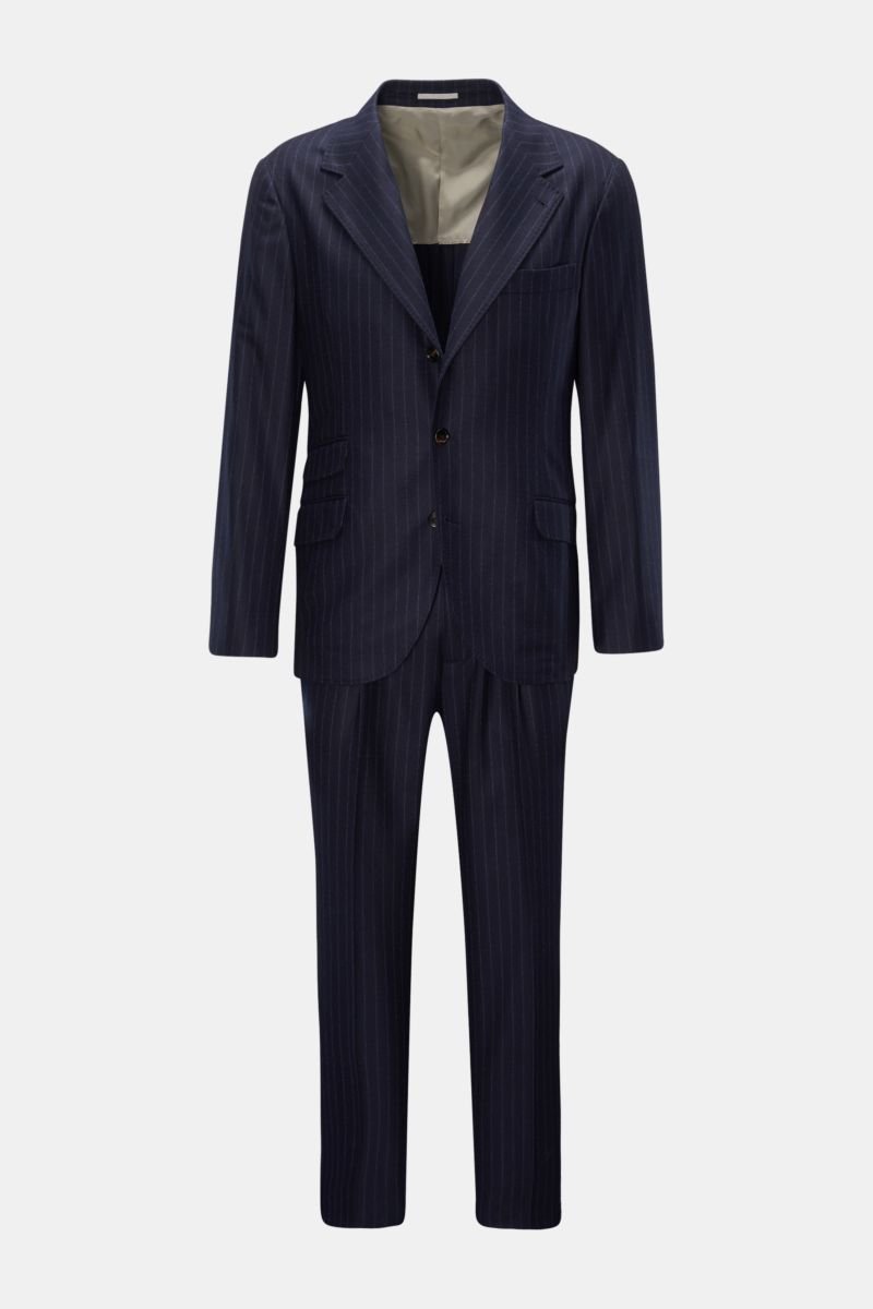 Suit navy striped