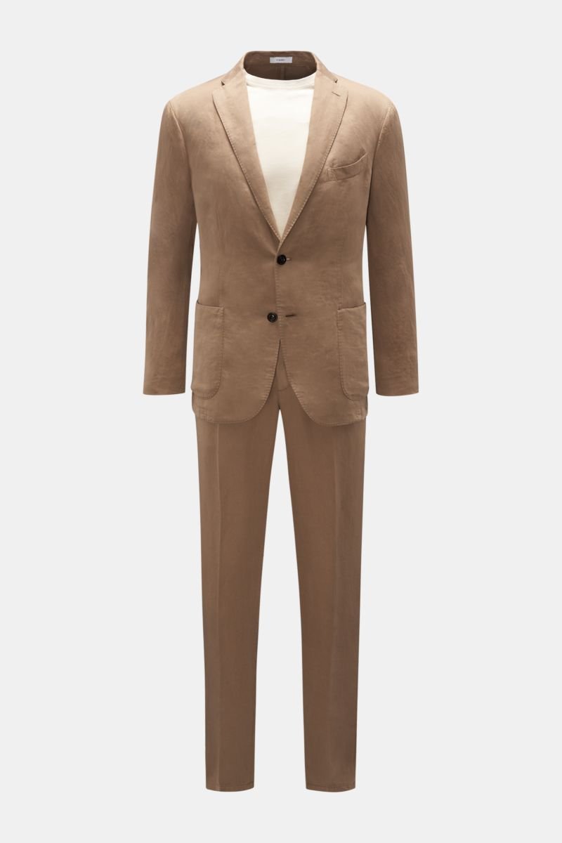 Brown Men Anzug Luxus Holz Kleiderbügel mit rutschfestem Samt am