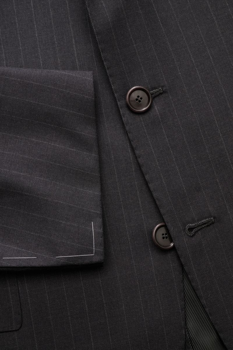 Cesare Attolini Suit anthracite striped