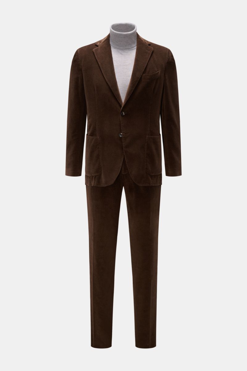Santaniello Cordanzug dunkelbraun