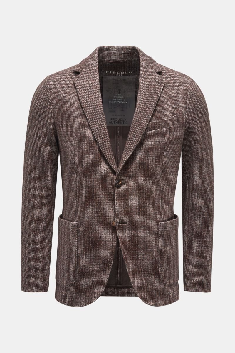 Jersey jacket brown/beige patterned