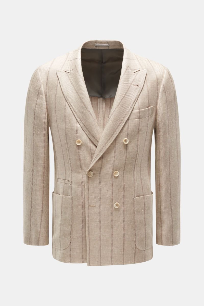 Smart-casual jacket beige/brown striped