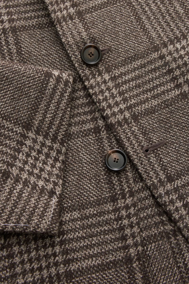 Cesare Attolini Cashmere jacket grey-brown checked
