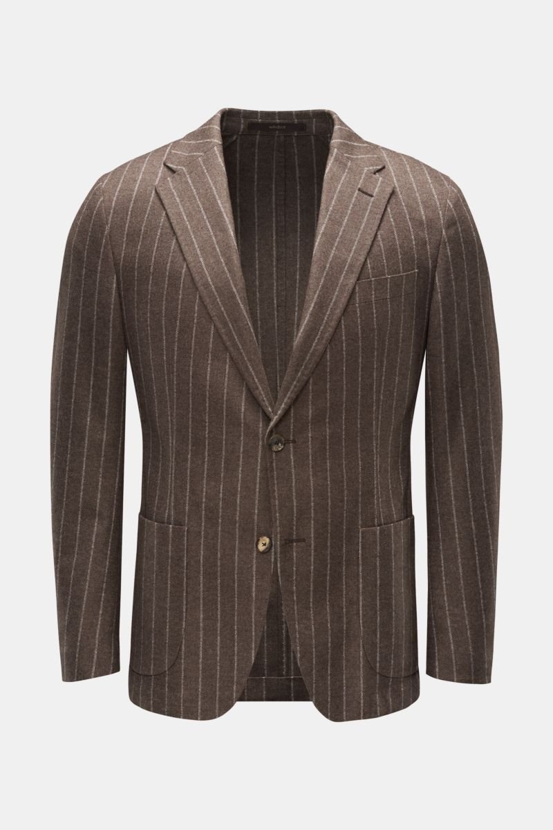Smart-casual jacket 'Giro' brown/grey striped