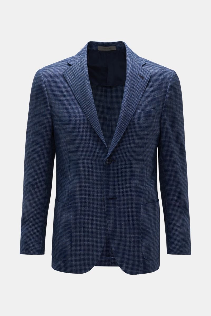 Smart-casual jacket navy/grey-blue checked