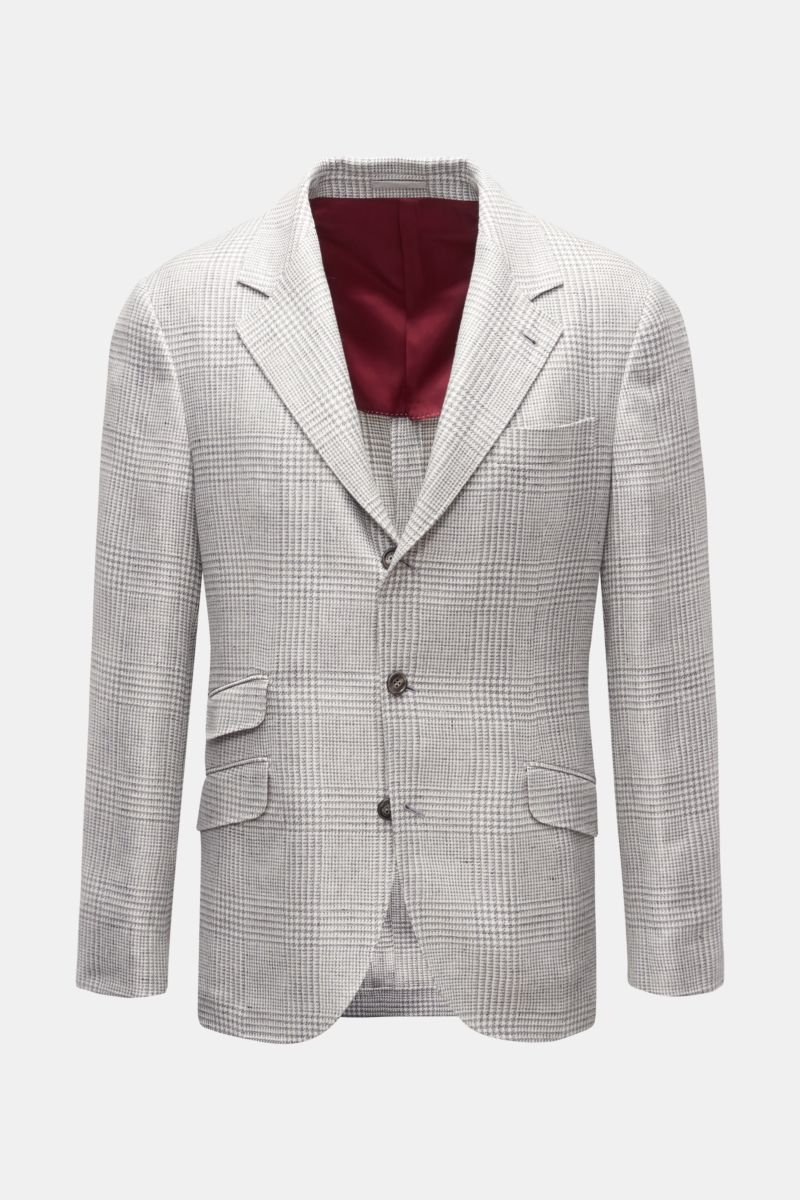 Smart-casual jacket grey/white checked