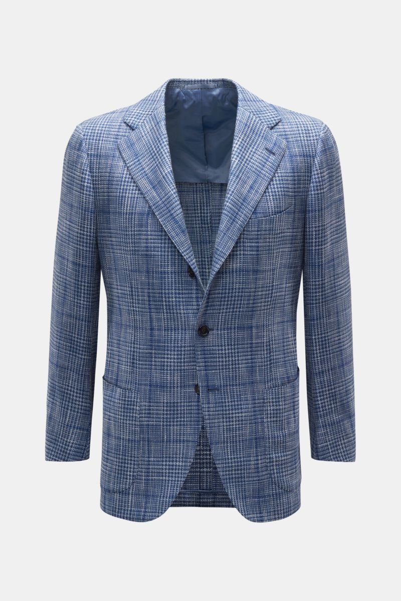 Smart-casual jacket navy/smoky blue/light blue checked