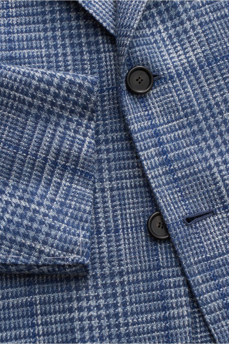 Cesare Attolini Smart-casual jacket navy/smoky blue/light blue checked