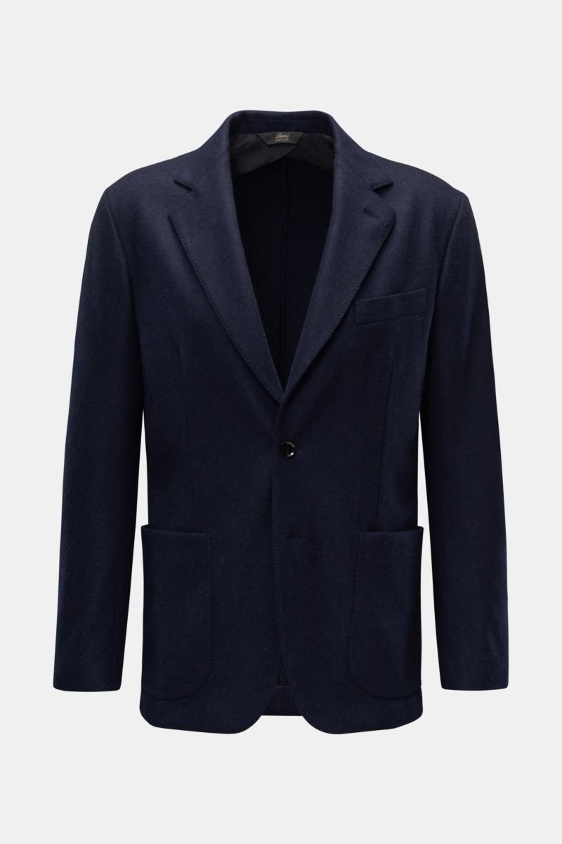 Cashmere jersey smart-casual jacket navy