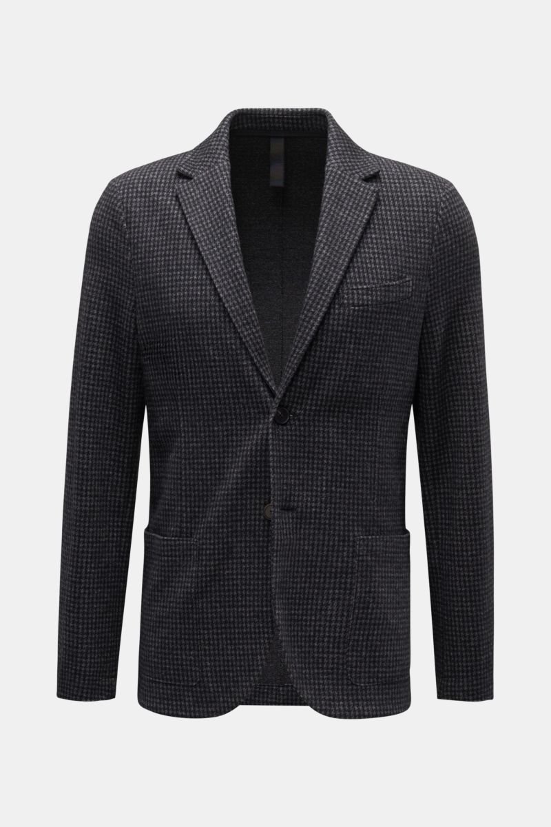 Jersey jacket grey/black checked
