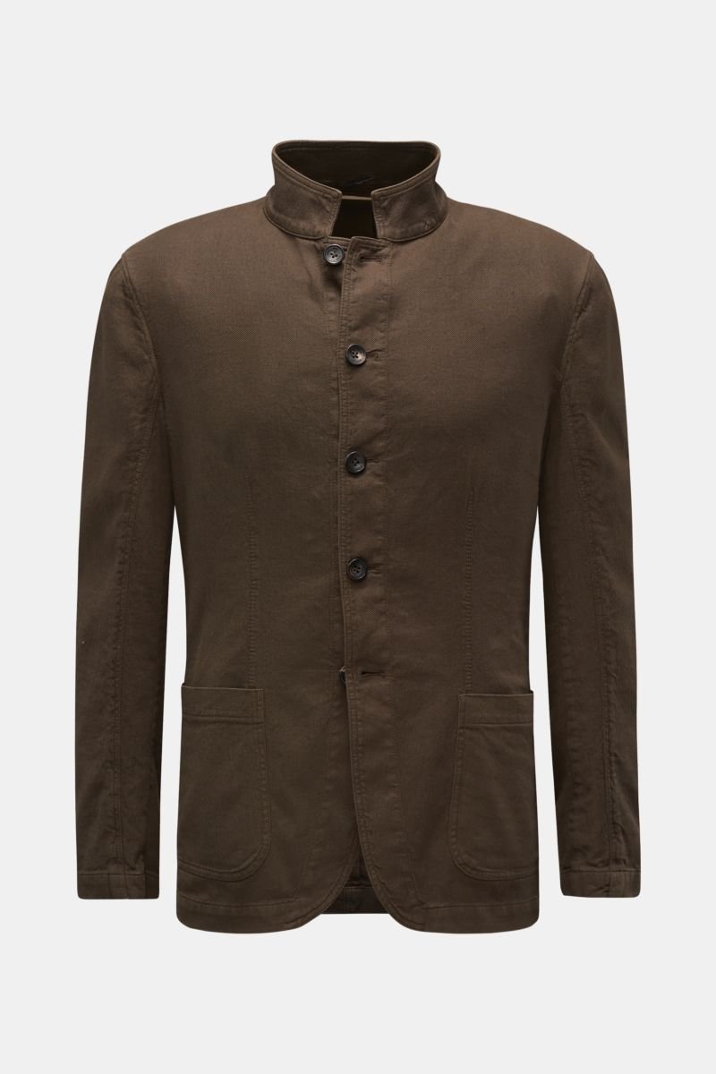 Smart-casual jacket 'Military Drill Light Heritage Blazer' dark olive