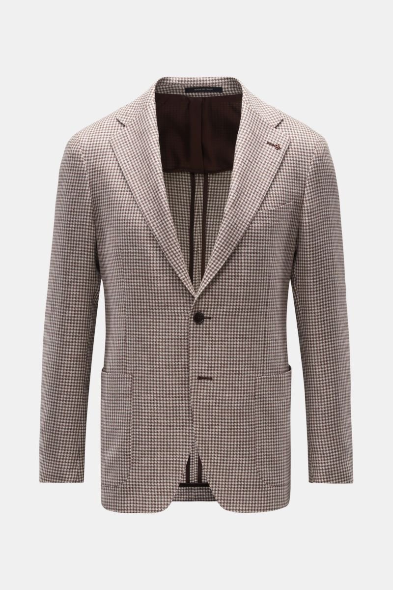 Smart-casual jacket 'Vesuvio' brown/cream checked