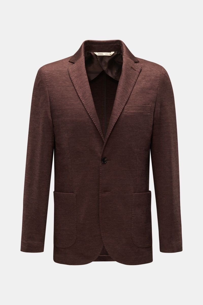 Jersey smart-casual jacket dark brown