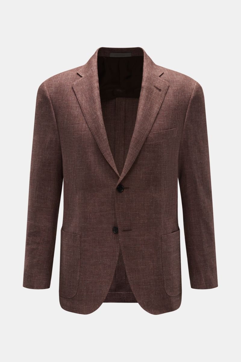 Smart-casual jacket brown melange