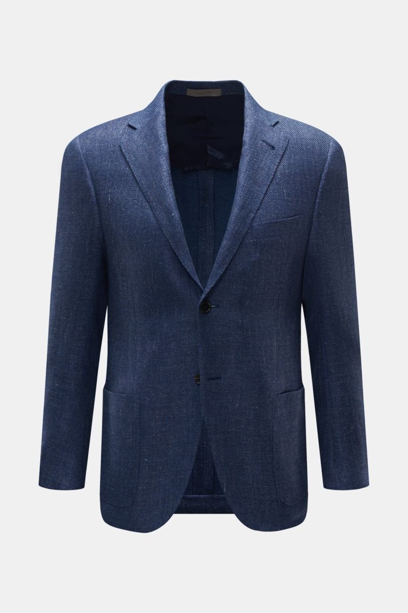 Smart-casual jacket dark blue melange