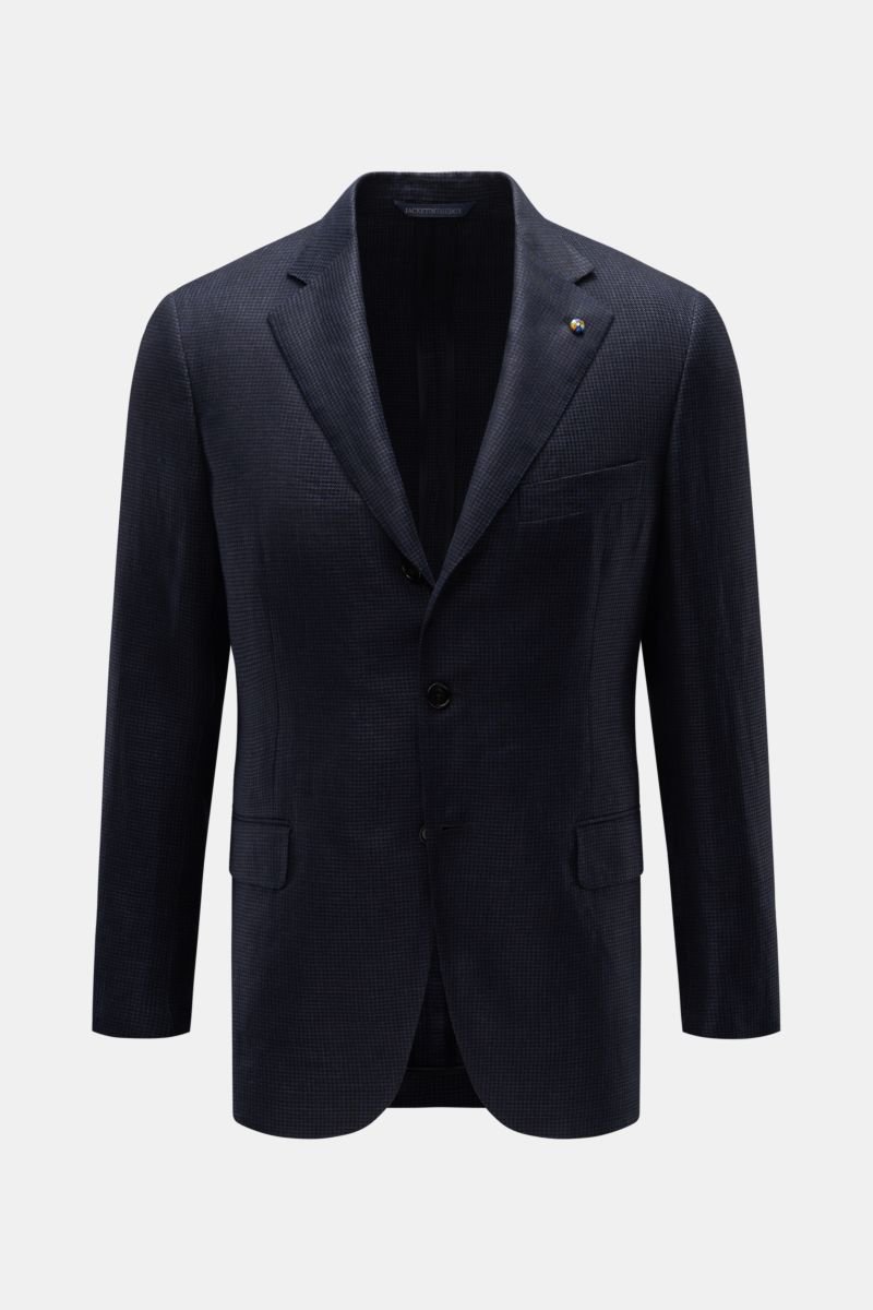 Smart-casual jacket navy/black checked