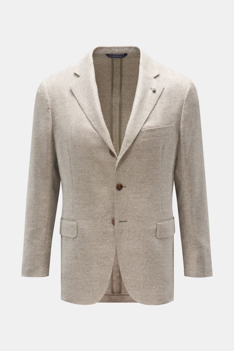 Smart-casual jacket beige/cream patterned