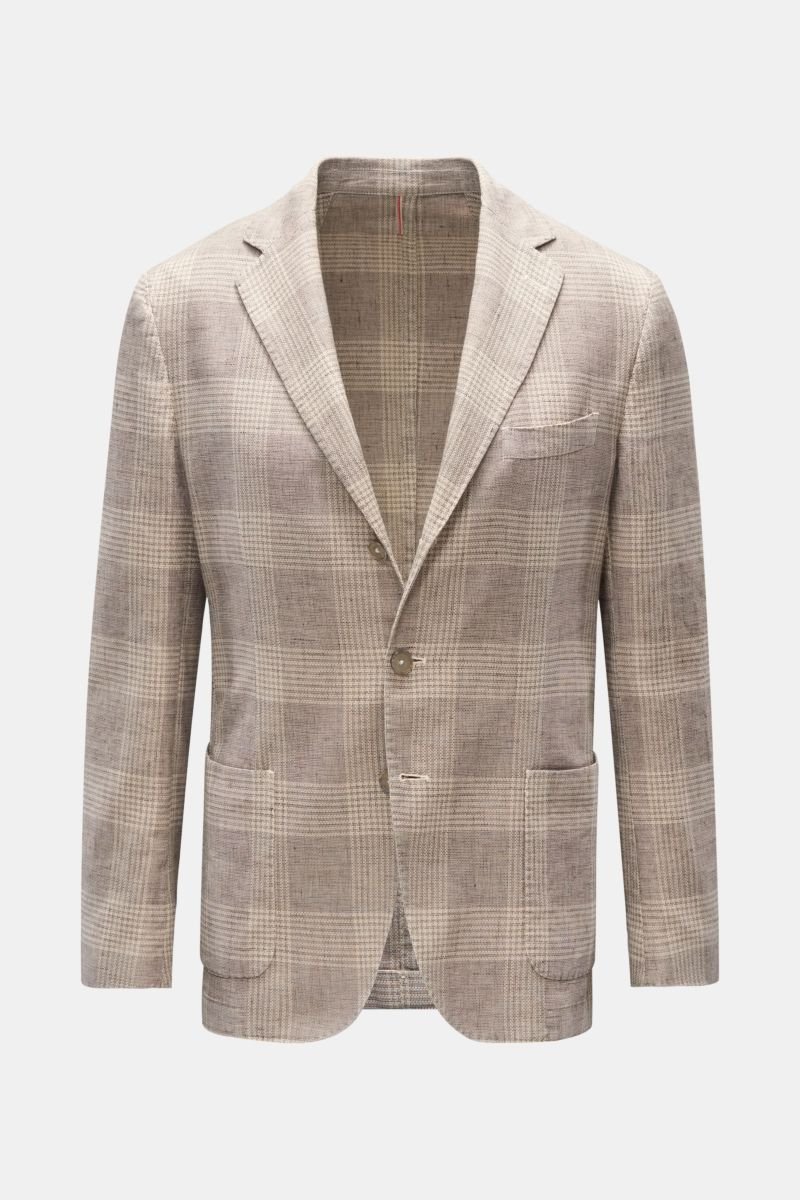 Smart-casual jacket grey/cream checked