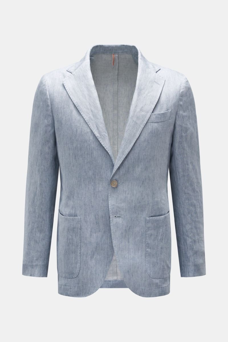 Linen jacket light blue mottled