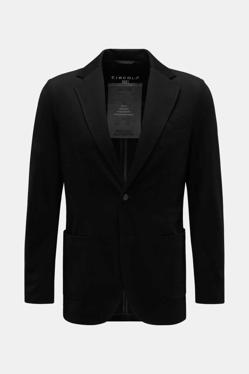 Piqué jacket black