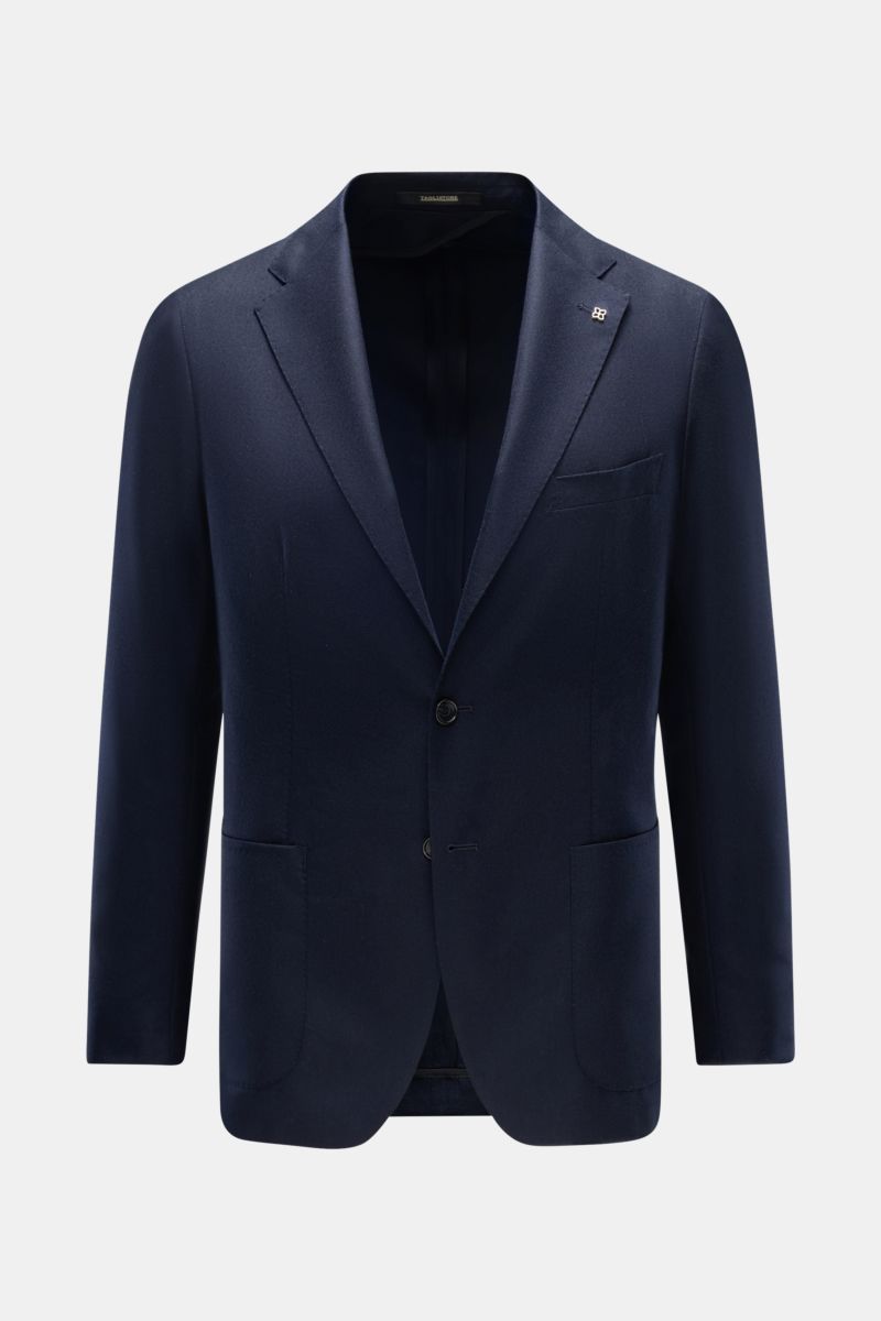 Tagliatore Cashmere Sakko 'Monte Carlo' navy, frontale Nahaufnahme, Slim Fit, tailliert, zwei Knöpfe, fallendes Revers, Brust- und Hüfttaschen, Unconstructed Design.