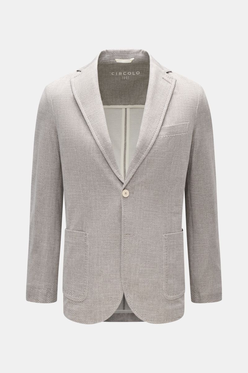 Circolo 1901 Jersey-Sakko grau/offwhite gemustert
