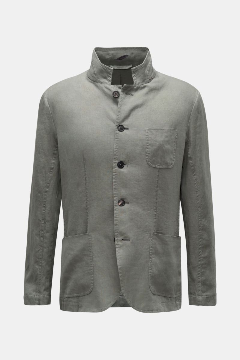 Linen jacket 'Linen WW Blazer' grey-green