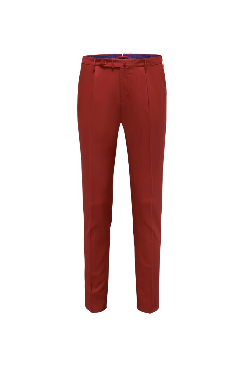 Wool trousers 'Skin Fit' red