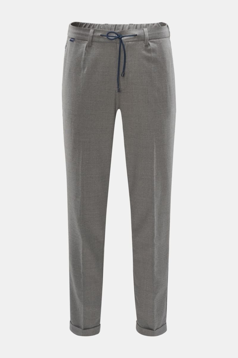 Flannel jogger pants 'Smart Joggpant Flan' grey