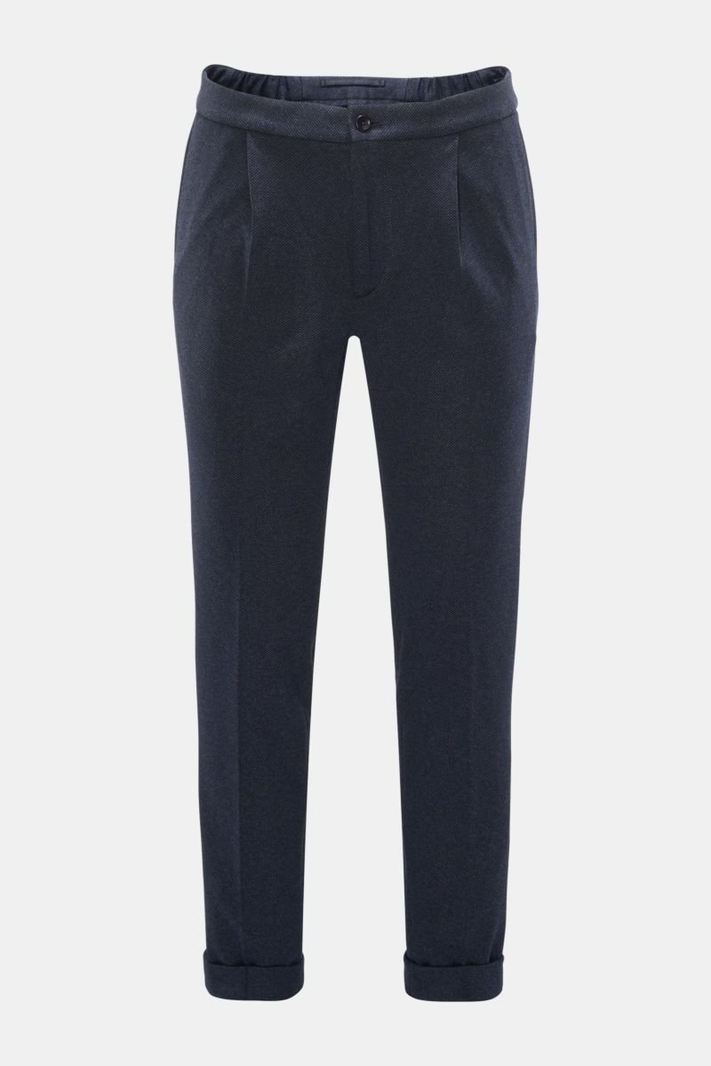 Jersey jogger pants 'Tapered Fit' navy
