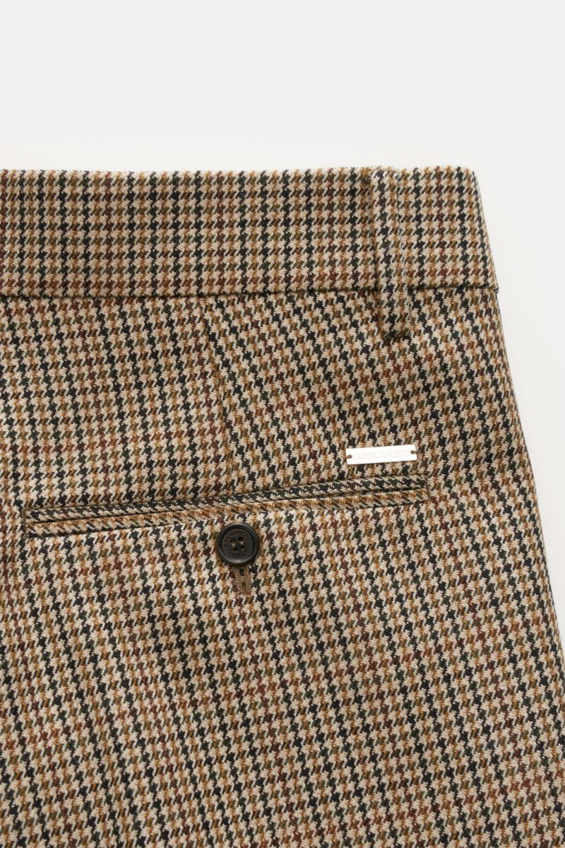Dsquared2 Wool trousers beige/brown checked