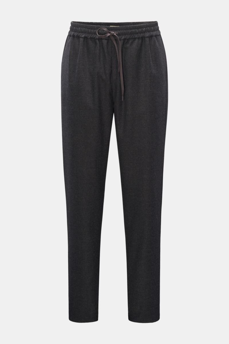 Wool jogger pants 'Drawstring Trousers' anthracite