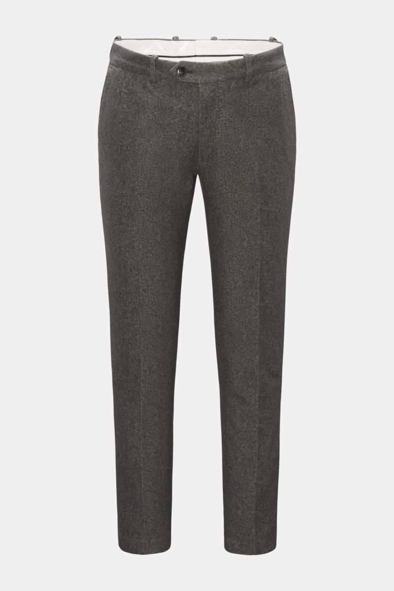 Jersey trousers dark grey patterned
