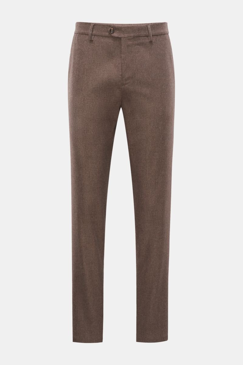 Wool trousers 'Evo' grey-brown