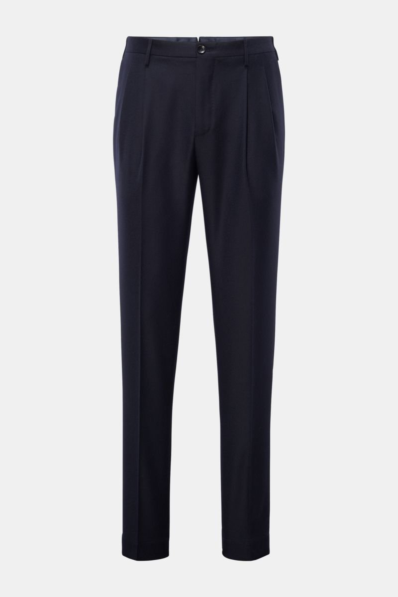 Wool trousers 'Tapered Fit' navy