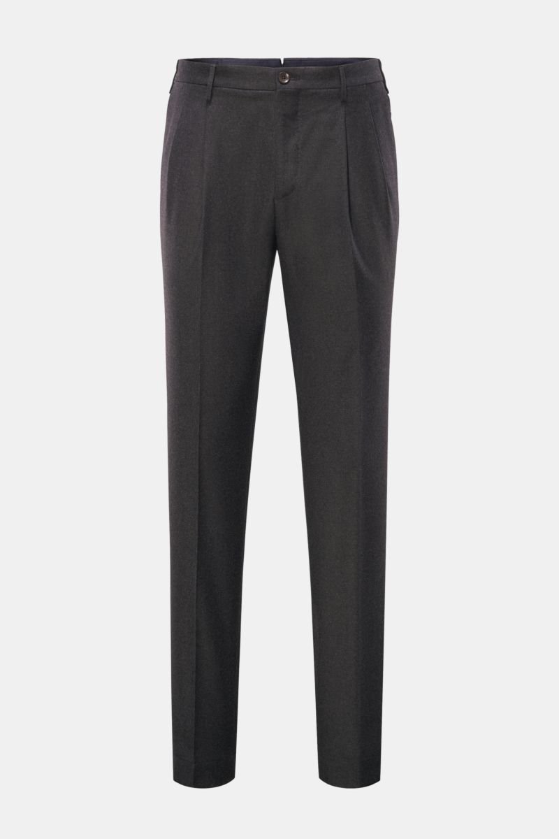 Wool trousers 'Tapered Fit' dark grey