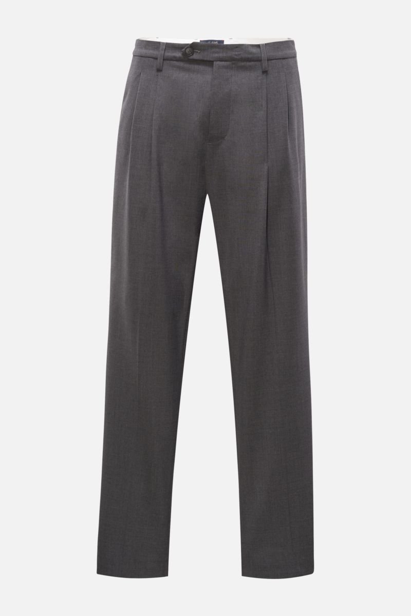 Cotton trousers 'Aterfront' dark grey