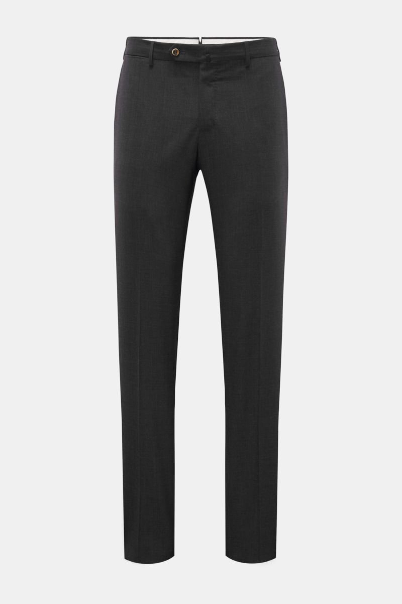 Wool trousers 'Slim Fit' anthracite mottled