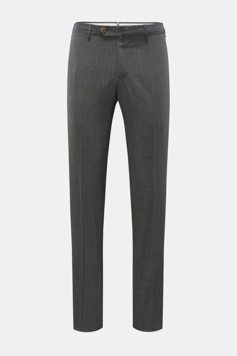 Wool trousers 'Slim Fit' grey mottled