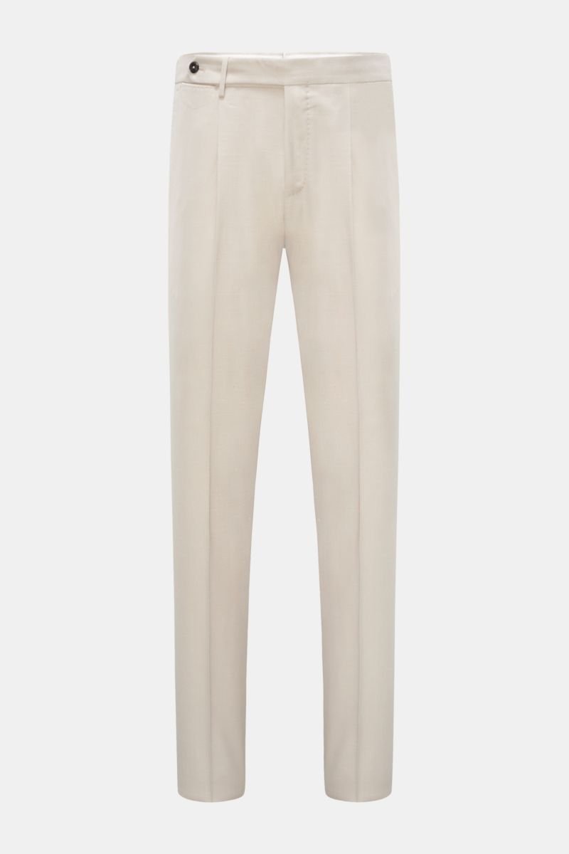 Trousers 'Gentleman Fit' beige patterned